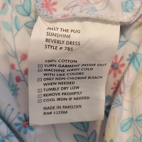 JELLY THE PUG SUNSHINE BEVERLY Floral Polka-dot DRESS 6 - Picture 9 of 10